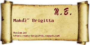 Makó Brigitta névjegykártya