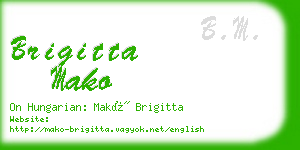 brigitta mako business card